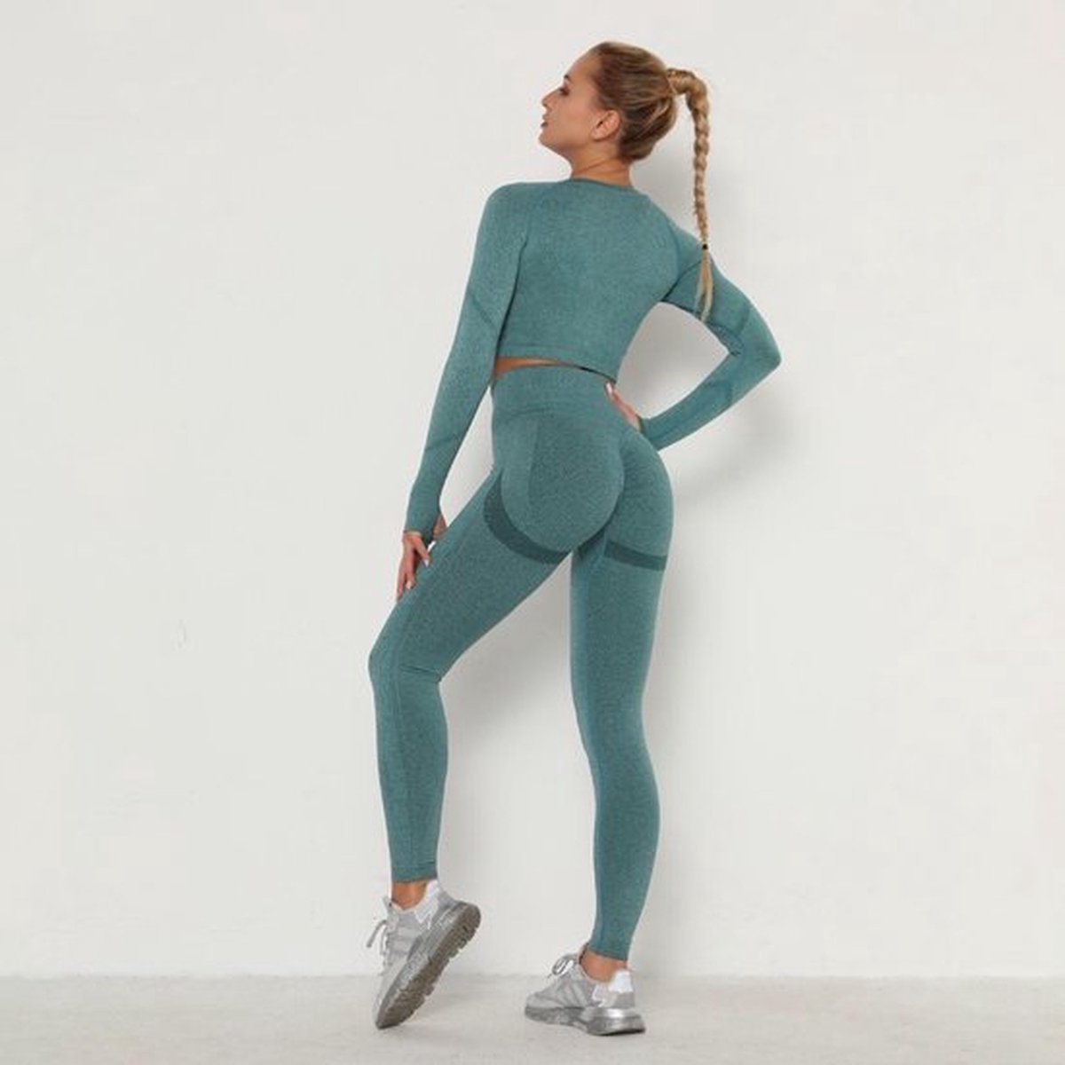 Legging de sport Shape / Legging yoga femmes taille haute - Vert | bol