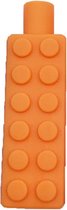 Kauwdop-Pennendop-Potlooddop-Bijtdop-Legoblokje-Oranje