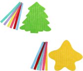 kerst knutselen - kerstversiering - vlechtstroken - creatief kinderen - knutselpakket - knutselmateriaal - kerstmis