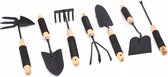 Synx Tools - Tuingereedschap Set 7 delig - Schep Hand - Mini schoffel met klauwen - Harkje tuinier - Handgereedschap - Moestuin benodigheden