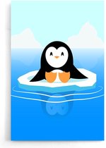Walljar - Water Pinguïn - Muurdecoratie - Poster