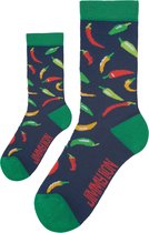 Zo Vader Zo Zoon/Dochter sokken Chillies | Maat: Vader 41 - 46 | Kind 1 - 3 jaar