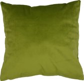 Velvet Kussenhoes | Fluweel | Olijfgroen | 100% Polyester | 45 x 45 cm | Exclusief binnenkussen