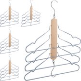 Relaxdays 5x Kledingkast organizer - kledinghangers - ruimtebesparend - kleerhangers