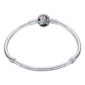 Armbanden - Zilveren Armbanden - Bedelarmband Bloem | Armband met bloemen sluiting | 925 Sterling Zilver - Pandora compatible - 925 Zilver Certificaat - In Leuke Cadeauverpakking -