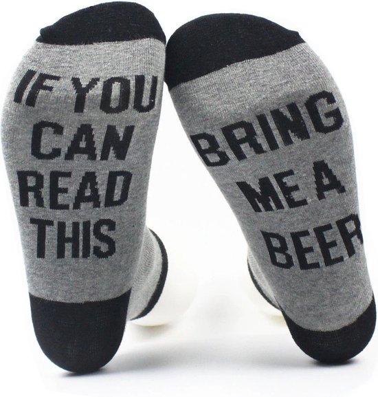 Chaussettes drôles - Apportez-moi de la bière - taille unique - hommes cadeau - chaussettes de maison - cadeaux de Vaderdag - anniversaire - chaussettes de bière - cadeau père - papa