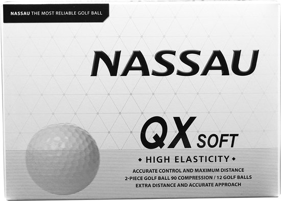 Nassau QX Soft Golfballen 12 Stuks Wit Bestel Nu 
