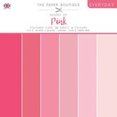The Paper Boutique Kleur Papier - Pink - 6x6 vellen - 20.3x20.3cm