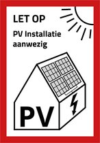 PV Sticker NEN1010 - Medium Formaat 35x50mm - 25 STUKS