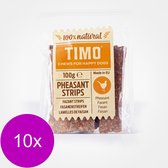 Timo Strips 100 g - Hondensnacks - 10 x Fazant