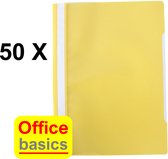 50 x Snelhechtmap Office Basics - A4 - PP - geel