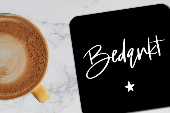 Sous- Sous-verres pour verres - Merci - Citations - Proverbes - Collègue - 10x10 cm - Sous-verres - 6 pièces