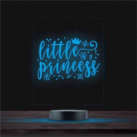 Led Lamp Met Gravering - RGB 7 Kleuren - Little Princess