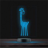 Led Lamp Met Gravering - RGB 7 Kleuren - Giraffe