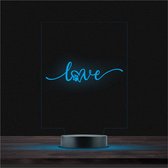 Led Lamp Met Gravering - RGB 7 Kleuren - Love