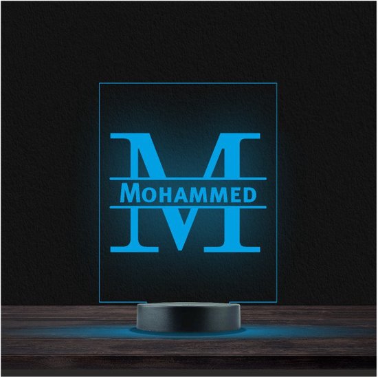 Led Lamp Met Naam - RGB 7 Kleuren - Mohammed