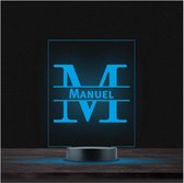 Led Lamp Met Naam - RGB 7 Kleuren - Manuel