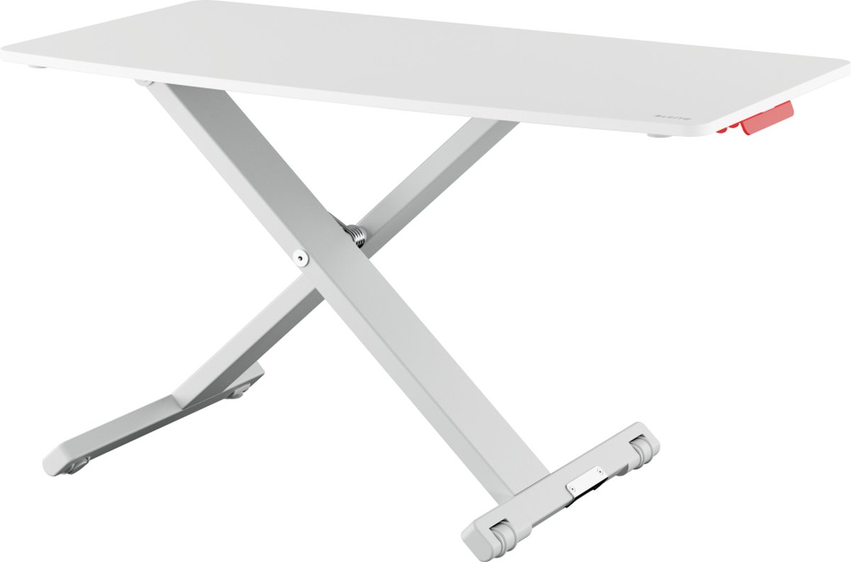 Leitz Zit/Sta Bureau - In Hoogte Verstelbare Bureauverhoger voor Computerschermen, Monitors en Laptops, 650 x 350mm - Wit/Grijs