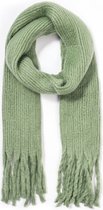 Warme Sjaal met Franjes - 170x30 cm - Groen