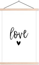 Posterhanger incl. Poster 60x90 cm - Schoolplaat - Love - Quotes - Spreuken - Textielposter - Blanke latten - Vaderdag cadeau - Geschenk - Cadeautje voor hem - Tip - Mannen
