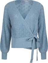 Esqualo Ajour overslag sweater - provincial blue - maat L (40)