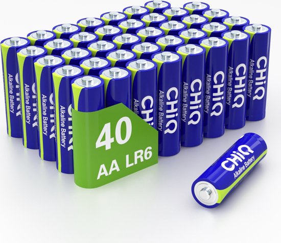 CHiQ AA Batterijen - 40 stuks - Gaat 70% langer mee - 10 jaar houdbaar -  Type AA /... | bol.com