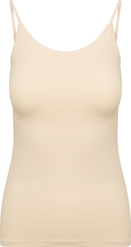 RJ Bodywear Pure Color dames spaghetti top (1-pack) - hemdje met smalle verstelbare bandjes - huid -  Maat: XL