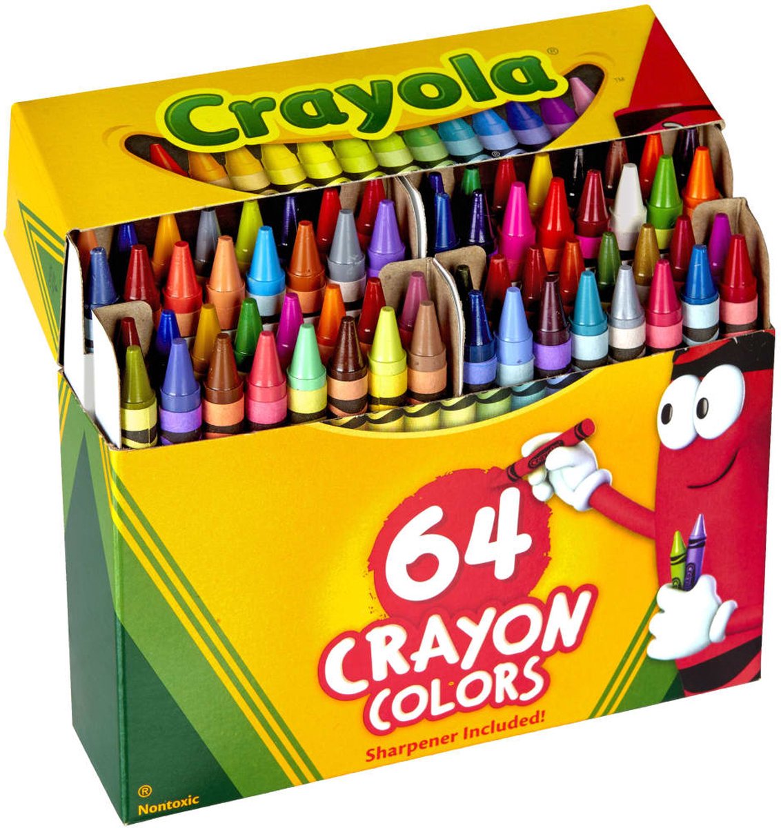 Crayola Wax Crayon - 64 pièces - Crayons de cire - Wasco Crayons Enfants -  Boîte avec... | bol.com