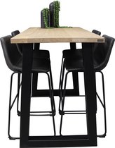 Woonhout bartafel TIBBE eikenhout naturel | 120 cm.
