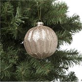 Oneiro's luxe kerstbal PAYLO Zilver/Glans – ø80 mm - PER 1 STUK antraciet - grijs - zwart - kerstbal - luxe verpakking – kerstcollectie – kerstdecoratie – kerstboomhanger – kerstversiering - 