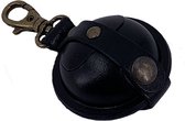 Juscha JU-28071101 Sleutelhanger Mika Mini Zadelleer Opbergvak Voor Munten, Kleur Zwart