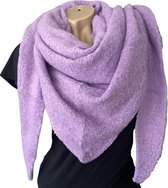Warme Driehoekige Sjaal - Extra Dikke Kwaliteit - Lila - 190 x 75 cm (948827#)
