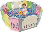 Grondbox baby, 14 paneel opvouwbare draaibaar , buiten en binnen (14 paneel, Kleurrijk) - Kruipbox - Speelbox - Playpen - Baby - | Kinderbox