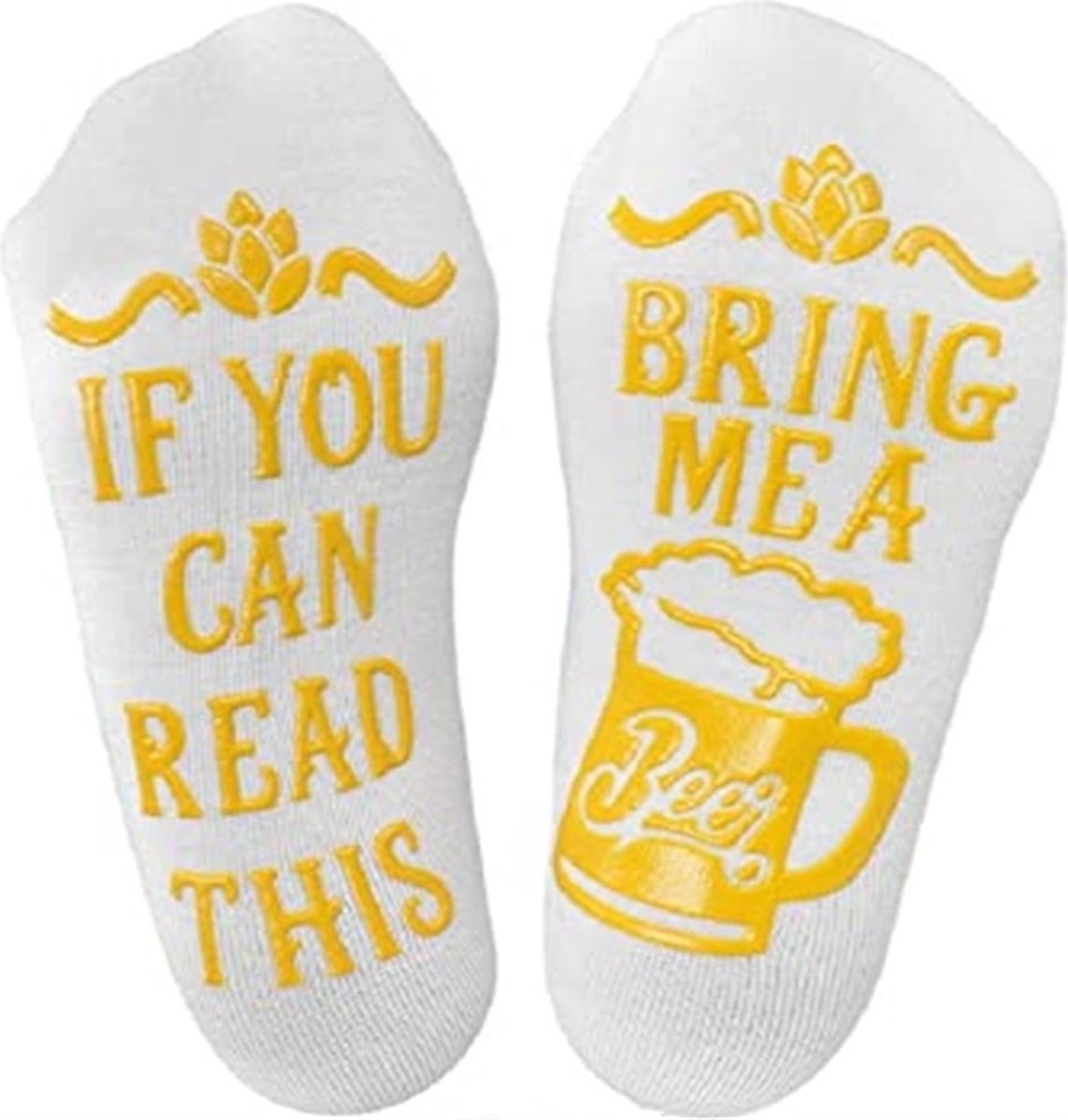 Chaussettes de bière amusantes avec texte : Si vous pouvez lire ceci,  apportez-moi une... | bol.com