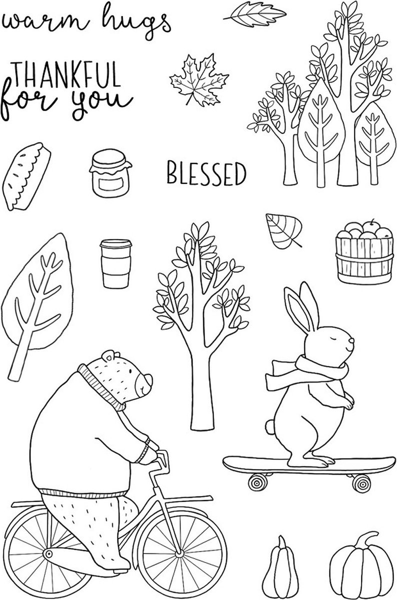 Warm Hugs Clear Stamps (JD092) (DISCONTINUED)