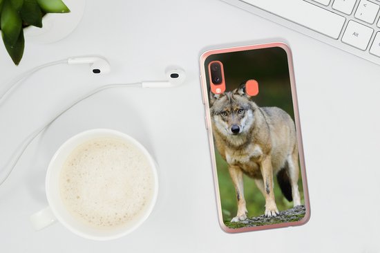 Coque Samsung Galaxy A20e - Loup - Asie - Plantes - Coque de téléphone en Siliconen