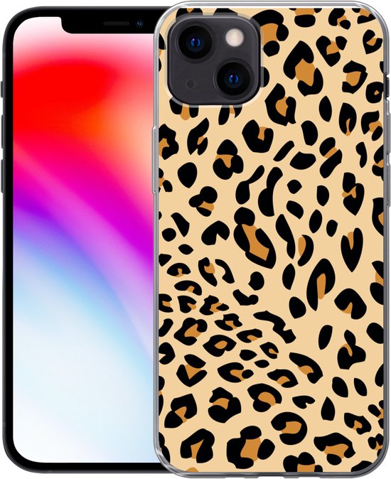 iPhone 13 hoesje - Dierenprint - Panter - Luipaard - Siliconen  Telefoonhoesje | bol.com