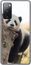 Geschikt voor Samsung Galaxy S20 FE hoesje - Panda - Boom - Licht - Siliconen Telefoonhoesje