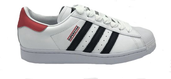 Adidas Superstar 50 Run DMC - White/ Noir / Rouge - Taille 43 1/3 | bol.com