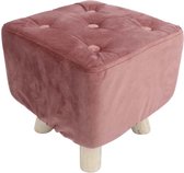 Flanner® Moderne roze mini poef - voetenbankje - hocker - 30x30x28CM