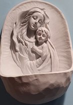 Wijwaterbakje - Maria + Jezus - 12 x 7 x7 cm tweedehands  Nederland