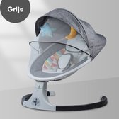 Schommelstoel l Elektrisch l 3 Standen l Baby/Comfort l Inclusief Muziek l Metaal l Grijs