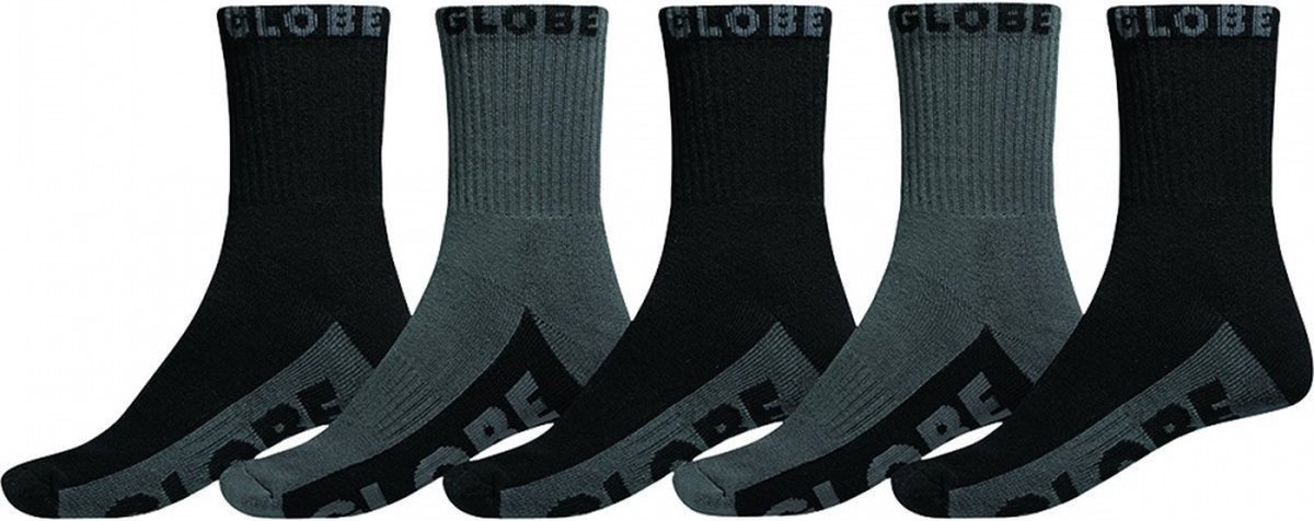 Globe Black/Grey Sock Sock 5pack