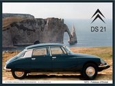 metalen wandbord Citroën DS19 cabriolet 1964 15x21 cm