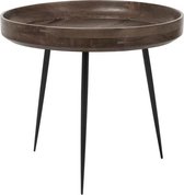 MATER Design BOWL TABLE (Large) - Ronde bijzettafel van mangohout - Sirka grijs - Ø52 x h46cm