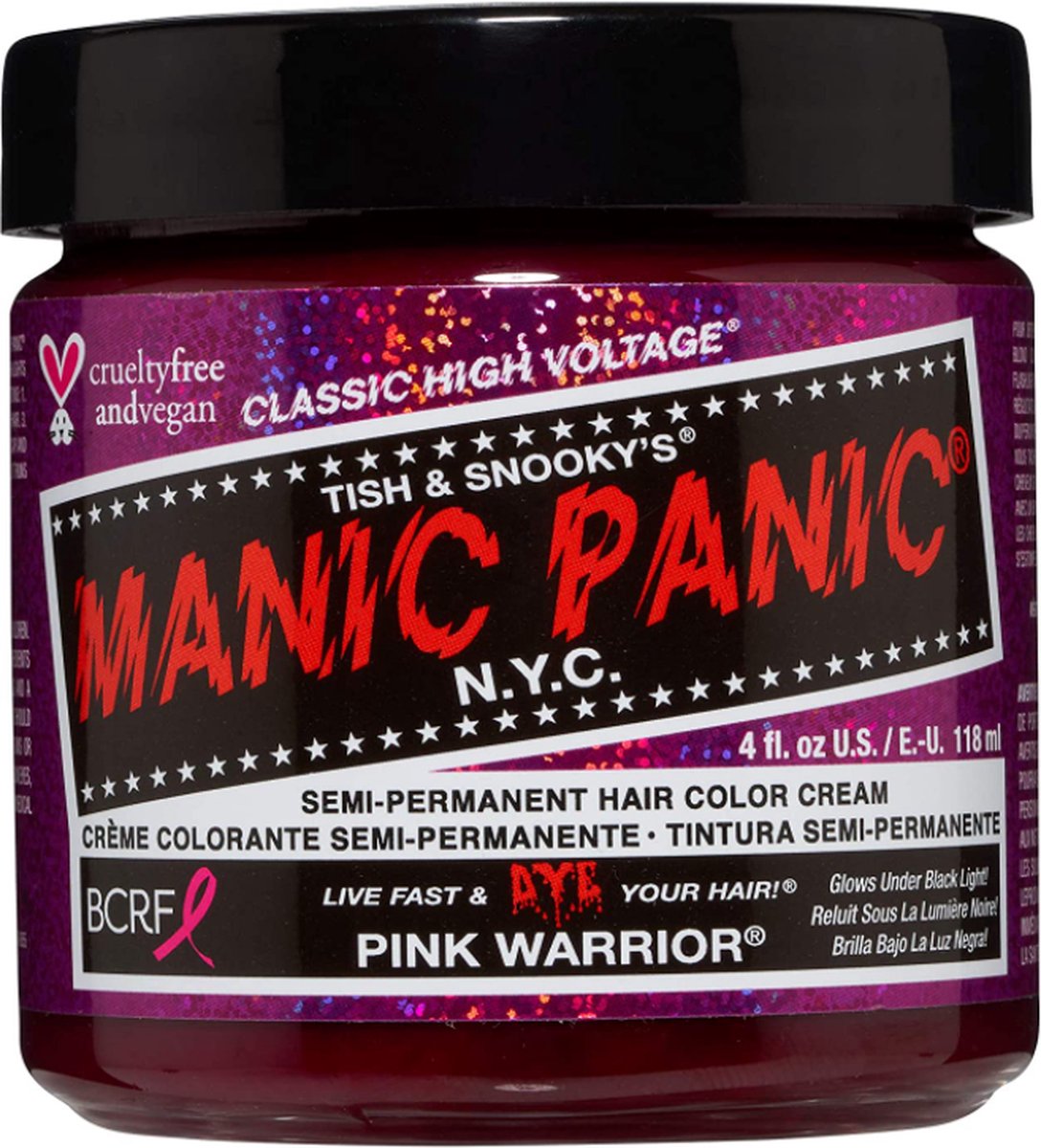 Manic Panic High Voltage Pink Warrior Hair Color 118ml