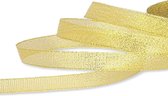 Metallic Glitter Goud Lint 6mm (0,6cm) | Smal Lint | Goud Organza | Kerst Lint | Cadeau Lint | Rol 22,85 Meter