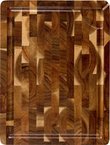 Luxe houten snijplank met sapgeul - Acacia - 38x28x3cm - 1875 gram
