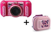 VTech KidiZoom Duo DX Roze - Kindercamera met Draagtas - Bundelpakket