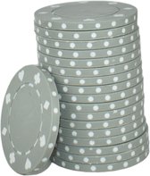 Dice poker chips grijs (25 stuks)